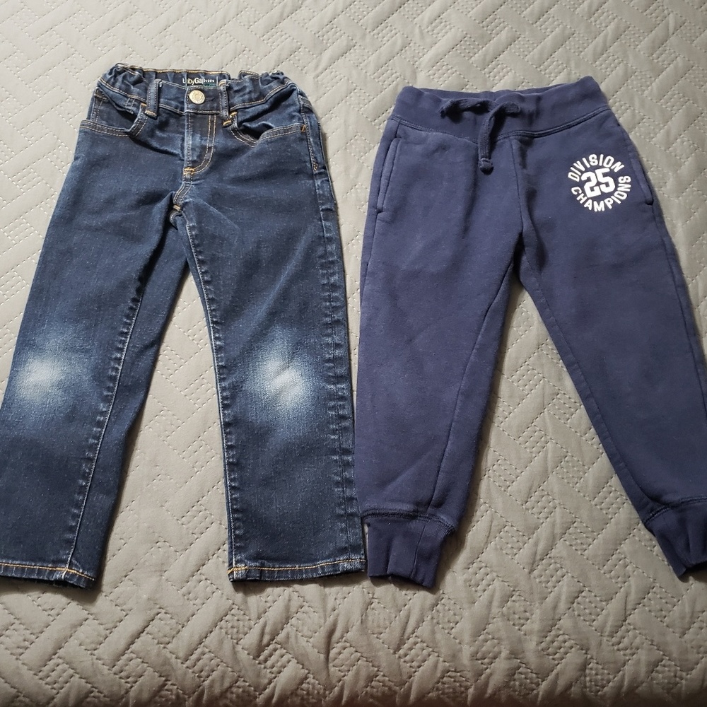 Little Kids 2 pair jeans/joggers.